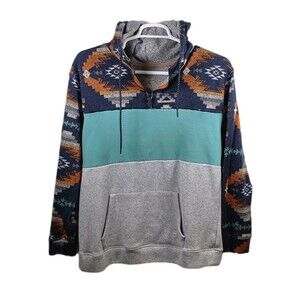 Depart West Men’s XL Multicolored Aztec Long Sleeve Hoodie